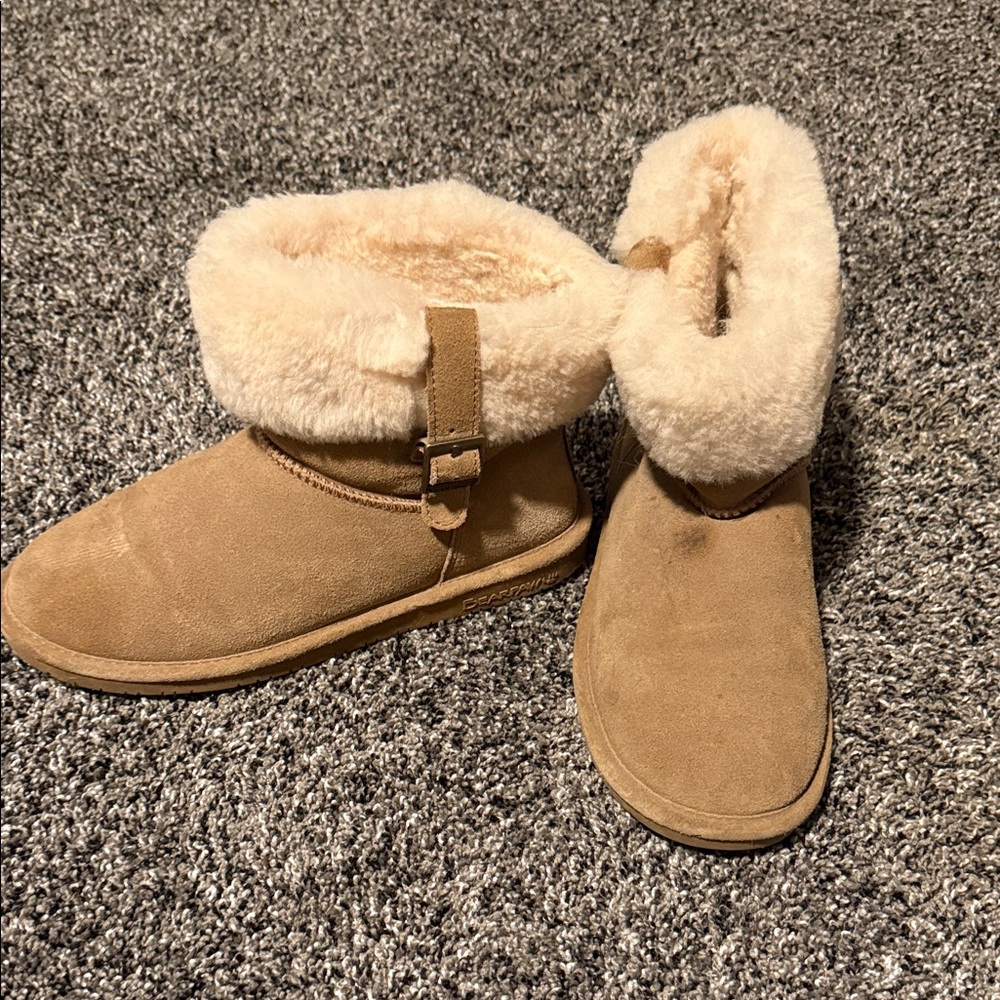 BearPaw Tan Suede Winter Boots